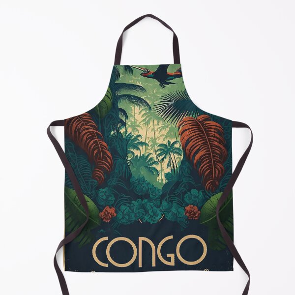 Item preview, Congo Rainforest Vintage Travel Art Poster designed and sold by OldTravelArt.