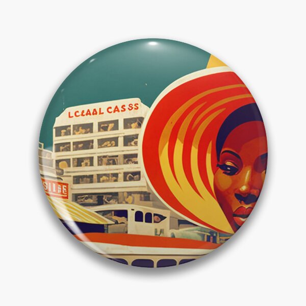 Artikelvorschau, Frauen-Weinlese-Reise-Kunst-Plakat Lagos Nigeria entworfen und verkauft von OldTravelArt.