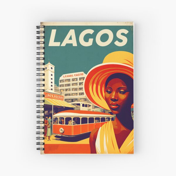 Item preview, Lagos Nigeria Woman Vintage Travel Art Poster designed and sold by OldTravelArt.