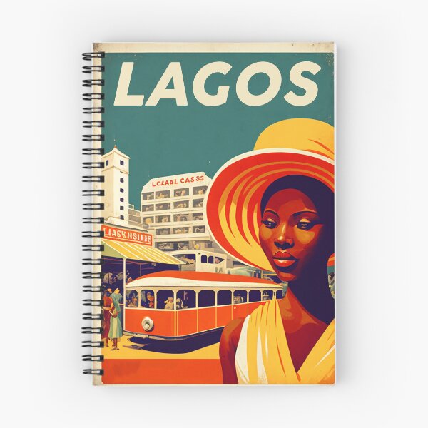 Item preview, Lagos Nigeria Woman Vintage Travel Art Poster designed and sold by OldTravelArt.