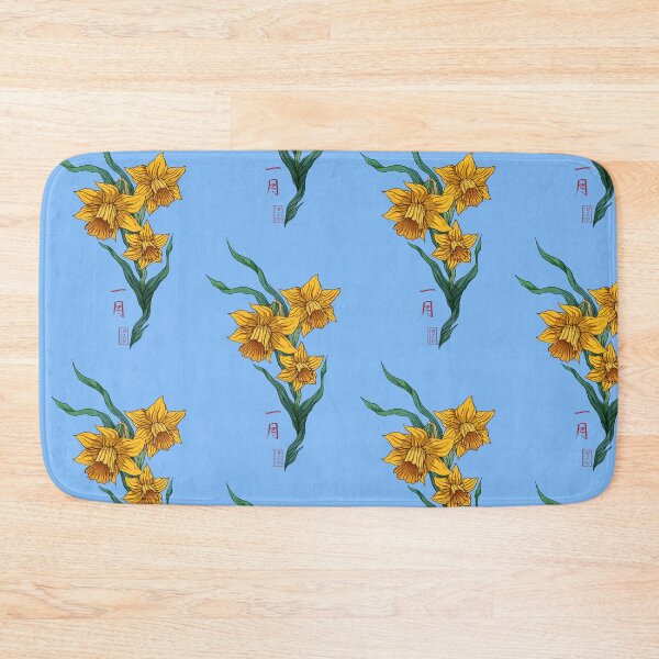 Item preview, Daffodil Japanese Japan painting horoscope january designed and sold by Kayobiart.