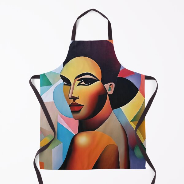 Artikelvorschau,  Frauengesicht Kunstdruck im kubistischen Stil entworfen und verkauft von colortrends.