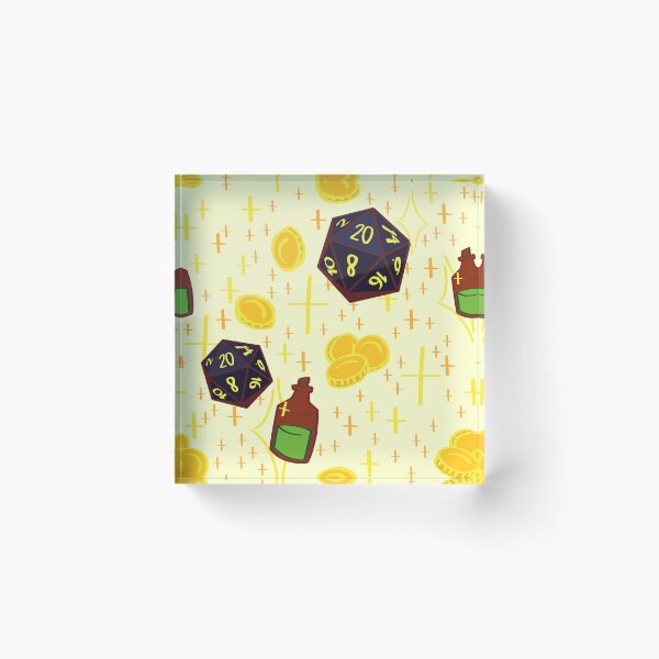 Item preview, RPG Gold, Drinks & Dice Pattern designed and sold by farofael.