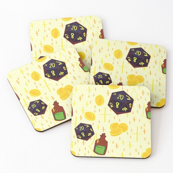 Item preview, RPG Gold, Drinks & Dice Pattern designed and sold by farofael.