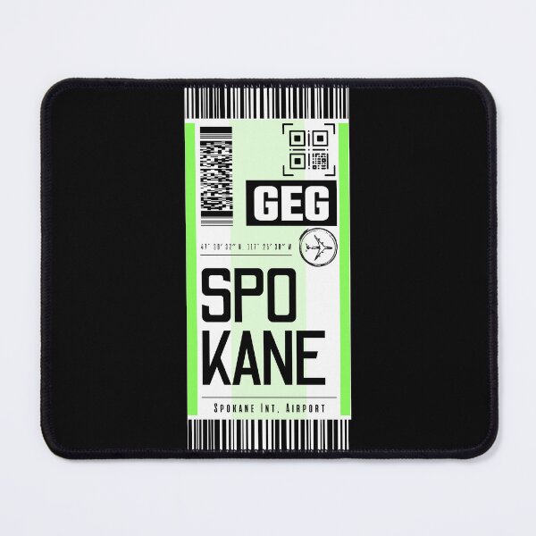 Item preview, SPOKANE GEG classic luggage tag airport stickers designed and sold by LeddsoDello.