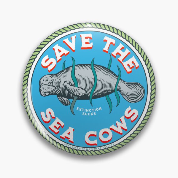 Item preview, PMD00259 Progressive Movement Designs Save the Sea Cows or Manatee designed and sold by ProgressiveLeft.