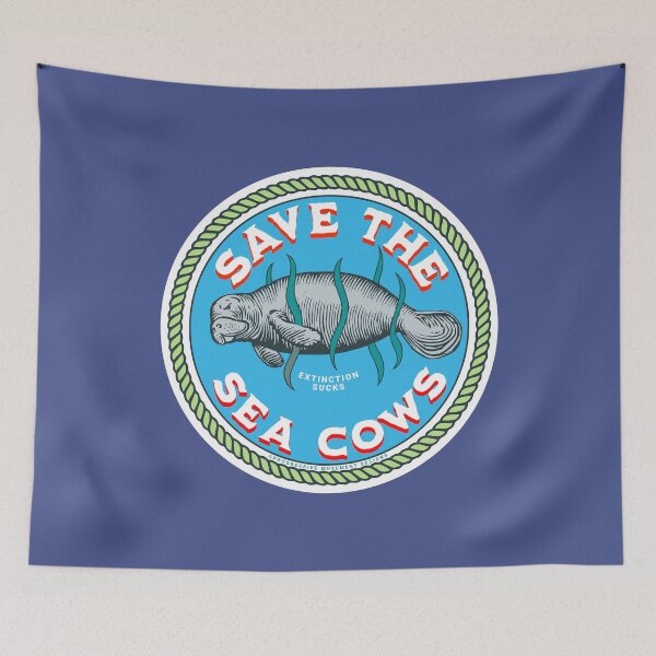 Item preview, PMD00259 Progressive Movement Designs Save the Sea Cows or Manatee designed and sold by ProgressiveLeft.