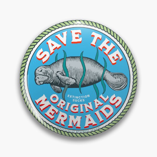Item preview, PMD00260 Progressive Movement Designs Save the Original Mermaids or Manatee designed and sold by ProgressiveLeft.