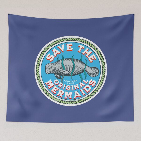 Item preview, PMD00260 Progressive Movement Designs Save the Original Mermaids or Manatee designed and sold by ProgressiveLeft.