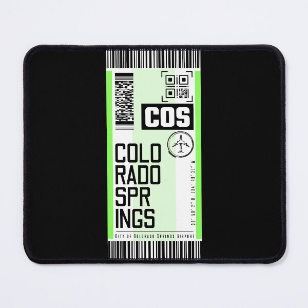 Item preview, COLORADO SPRINGS COS classic luggage tag airport stickers designed and sold by LeddsoDello.