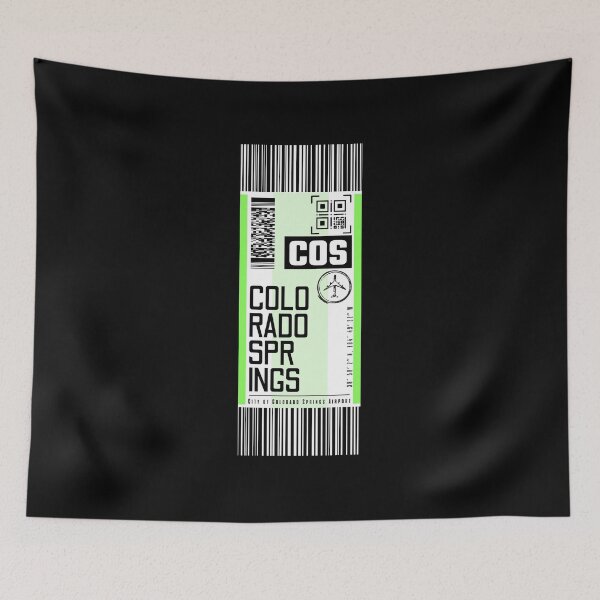 Item preview, COLORADO SPRINGS COS classic luggage tag airport stickers designed and sold by LeddsoDello.