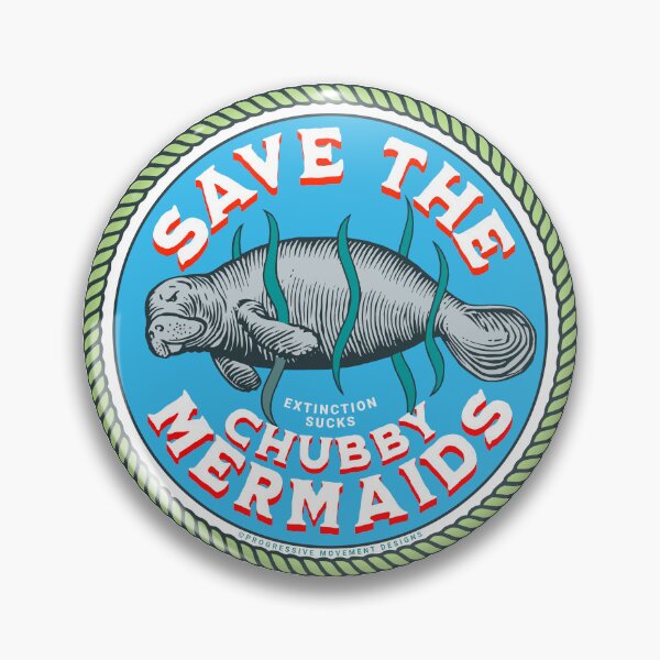Item preview, PMD00261 Progressive Movement Designs Save the Chubby Mermaids or Manatee funny  designed and sold by ProgressiveLeft.