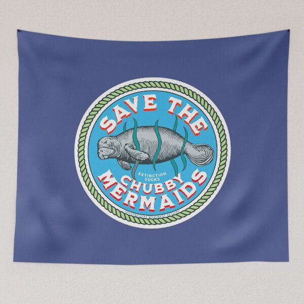 Item preview, PMD00261 Progressive Movement Designs Save the Chubby Mermaids or Manatee funny  designed and sold by ProgressiveLeft.