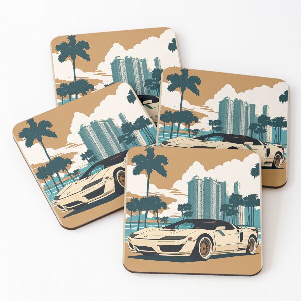 Item preview, Miami Honda NSX Travel Art Poster designed and sold by OldTravelArt.