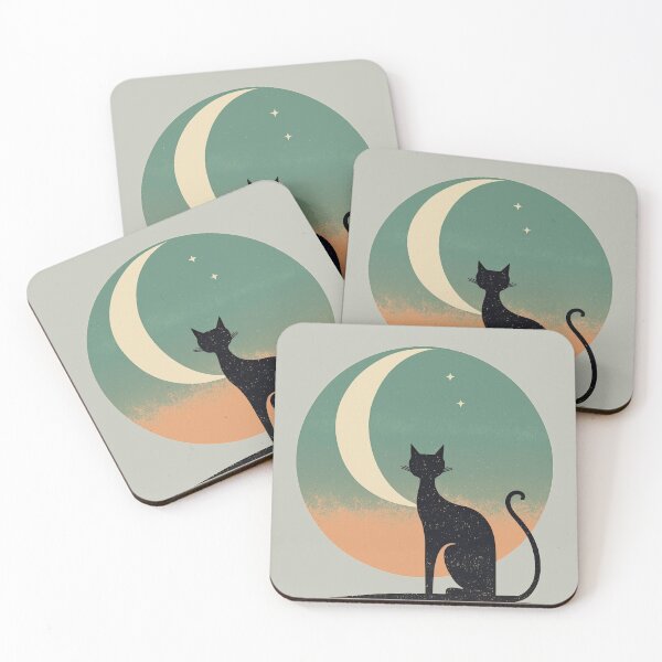Item preview, Modern Cat and the Moon designed and sold by TheJadeCat.