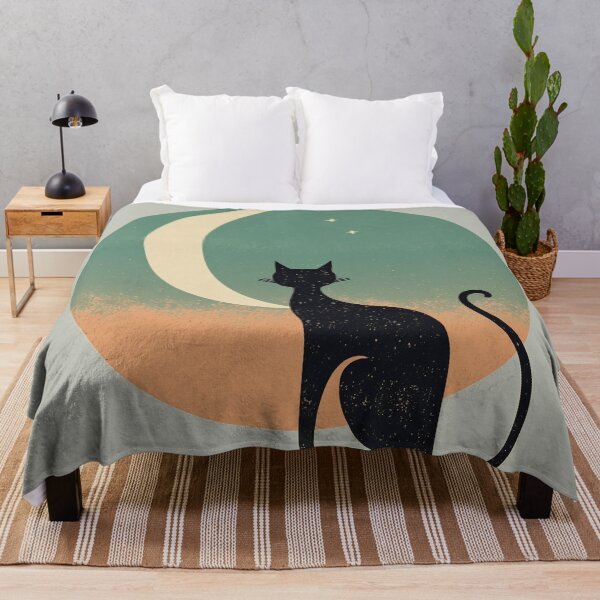 Item preview, Modern Cat and the Moon designed and sold by TheJadeCat.