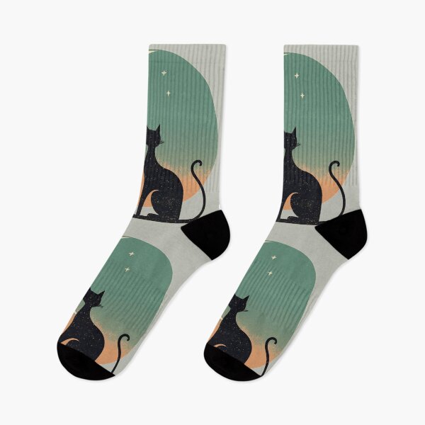 Item preview, Modern Cat and the Moon designed and sold by TheJadeCat.