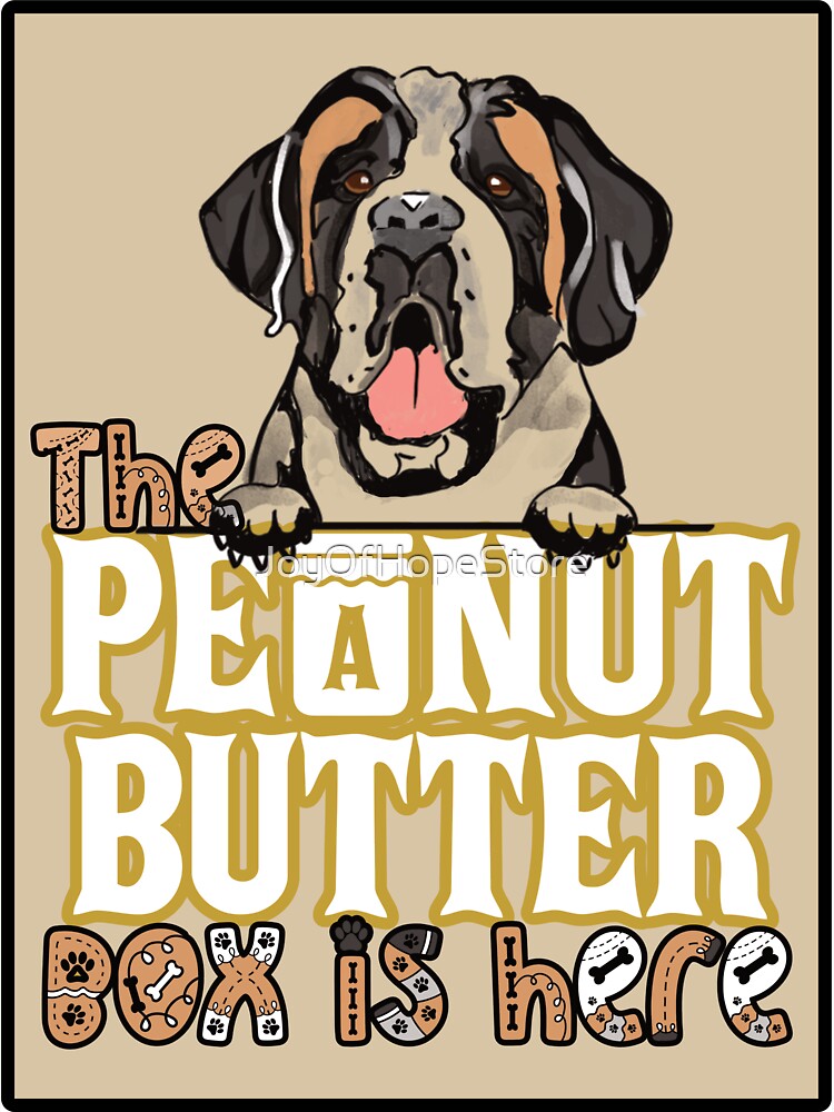 The Peanut Butter Box Is Here: Doggy Duo Version Funny St. Bernard Dog  Commercial Humor Pet Mat for Sale by JoyOfHopeStore