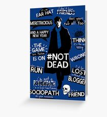 Sherlock quotes Greeting Card