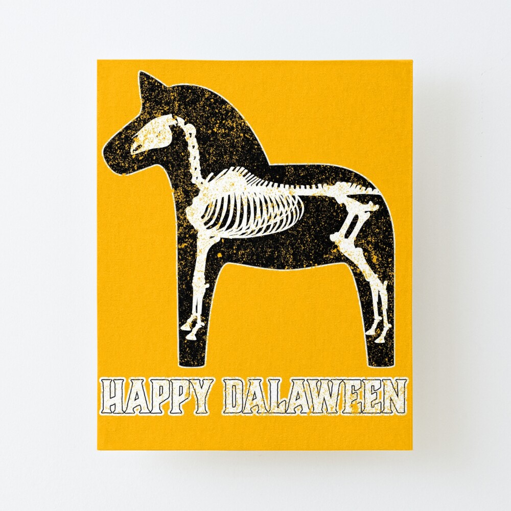 Happy Dalaween Halloween Scary Dala Horse Skeleton Funny 