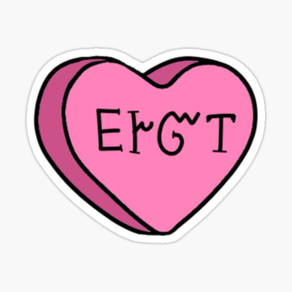 "ᎬᎨᏳᎢ (I love you) Cherokee candy heart" Sticker for Sale by JWalkingstick Redbubble