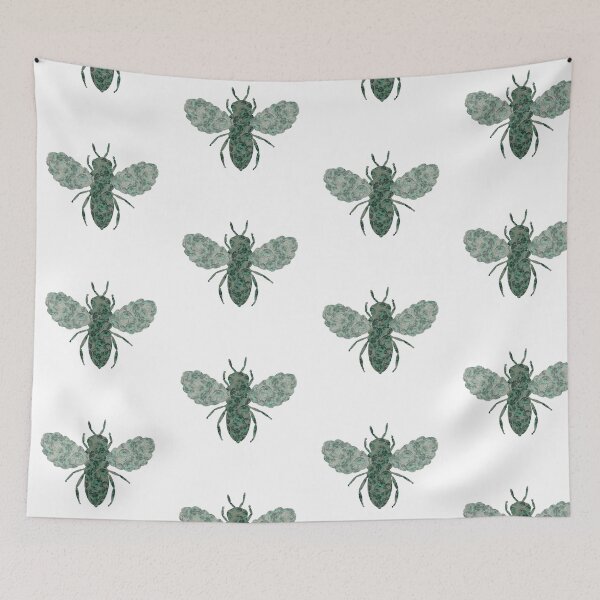 Item preview, Very Busy Bee-Teal designed and sold by WhimsyLetters.