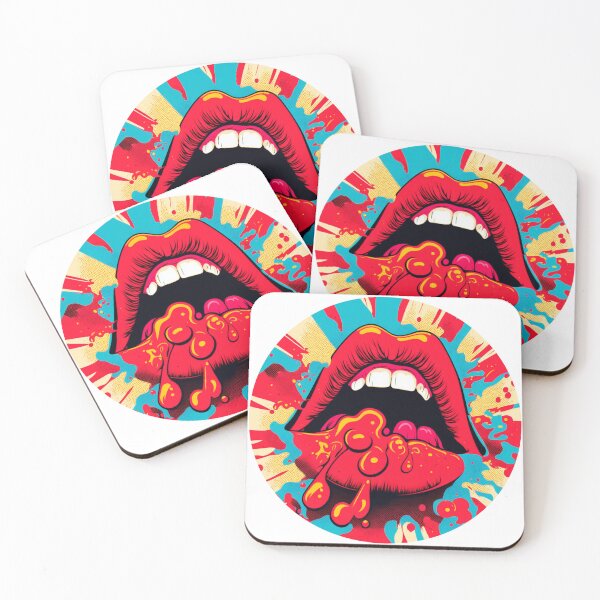 Item preview, Pop of Color: Hot Lips Pop Art Graphic Tee designed and sold by Abdullasalem.
