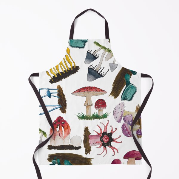 Item preview, Funky Fungus Mushroom Mix Watercolour White designed and sold by Nicky Rollings.