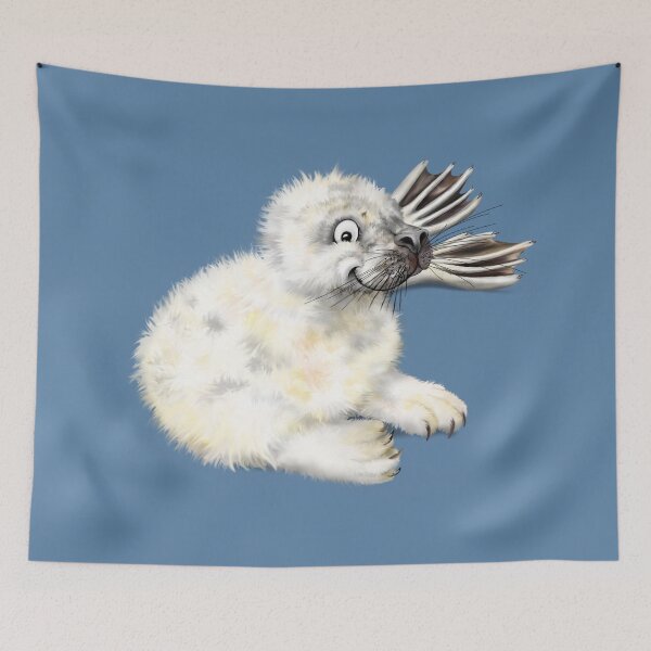 Item preview, Seal A Smile | Cartoon Fluffy Seal Pup T-Shirt designed and sold by Snootrac.