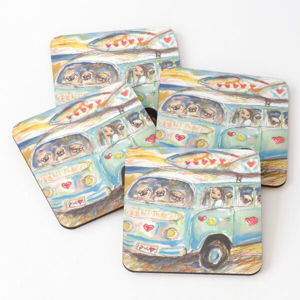 Item preview, Pug Love Bus designed and sold by artbyangie.