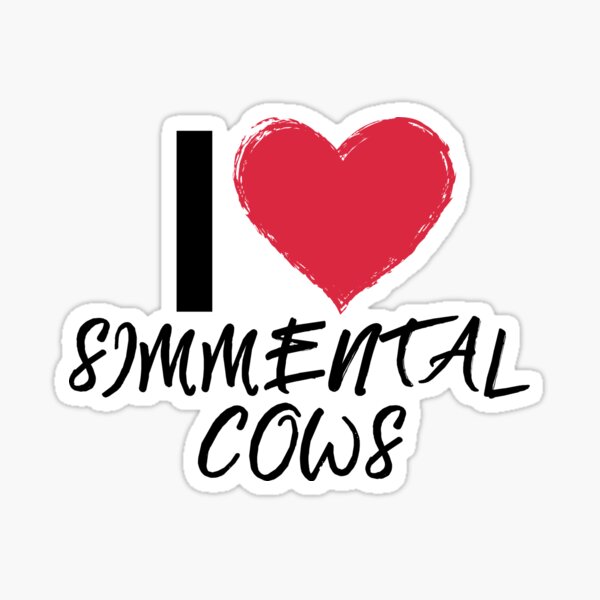 Vista previa del artículo con la obra «Copia de Me encantan las vacas Simmental», diseñado y vendido por FarmsteadAcers.
