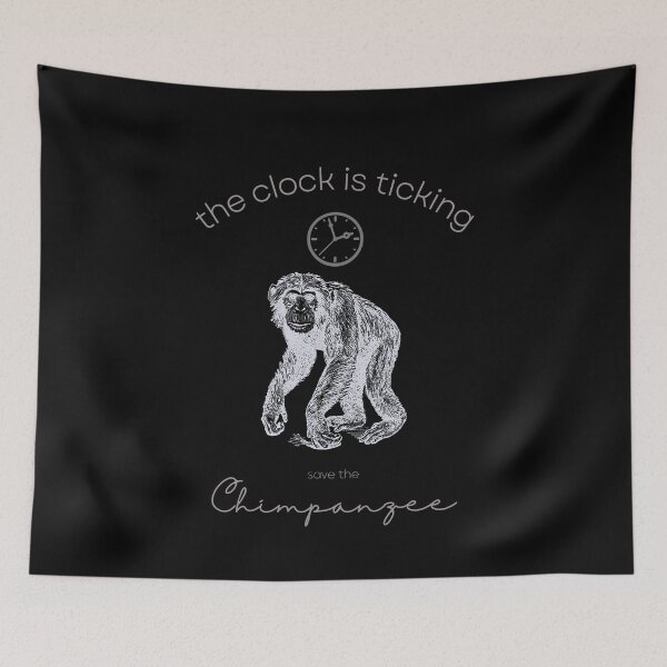 Item preview, Save The Chimpanzee The Clock is Ticking Duffle Bag designed and sold by MagicWolfStar.