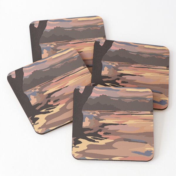 Item preview, Lake Sunset Digital Impressionist Abstract Art designed and sold by Lartheviking.