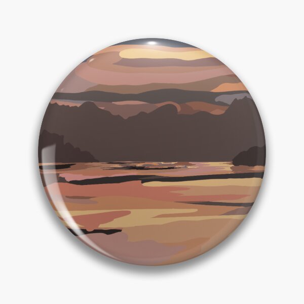 Item preview, Lake Sunset Digital Impressionist Abstract Art designed and sold by Lartheviking.