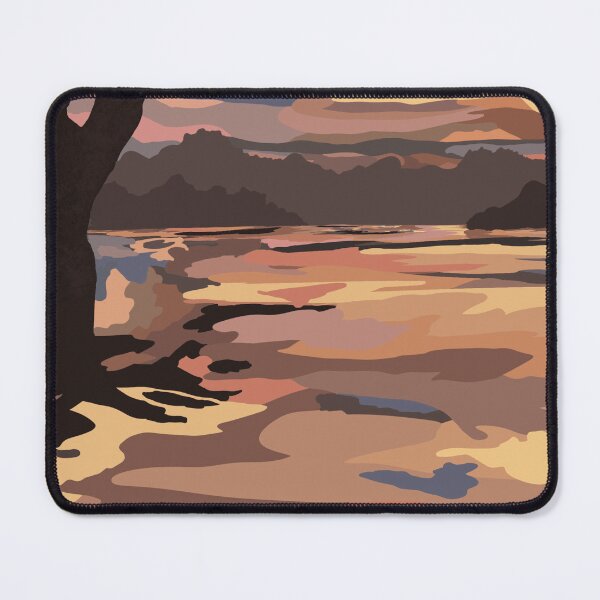 Item preview, Lake Sunset Digital Impressionist Abstract Art designed and sold by Lartheviking.