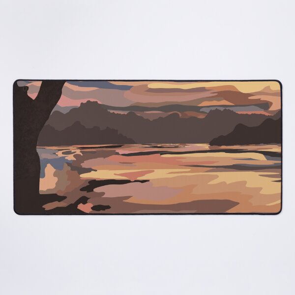 Item preview, Lake Sunset Digital Impressionist Abstract Art designed and sold by Lartheviking.