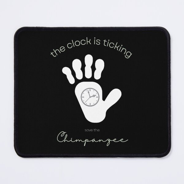 Item preview, Save The Chimpanzee The Clock is Ticking Zipper Pouch designed and sold by MagicWolfStar.