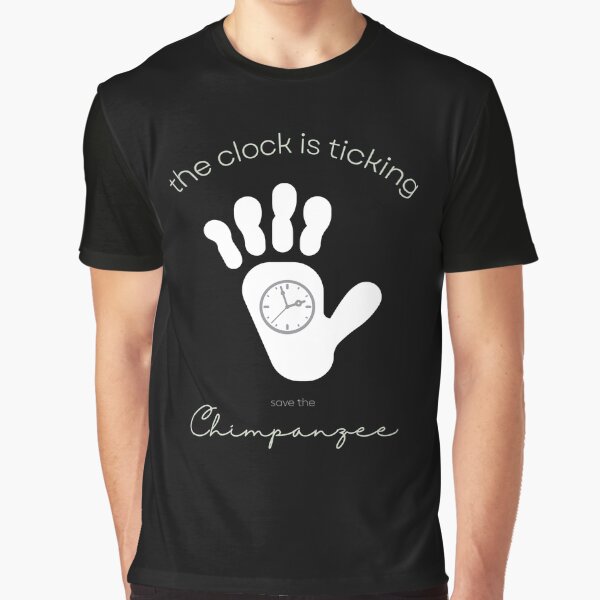 Item preview, Save The Chimpanzee The Clock is Ticking Zipper Pouch designed and sold by MagicWolfStar.