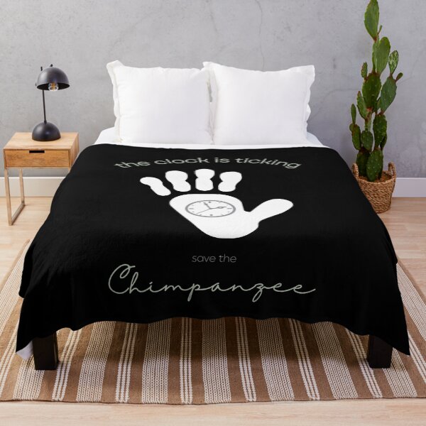 Item preview, Save The Chimpanzee The Clock is Ticking Zipper Pouch designed and sold by MagicWolfStar.