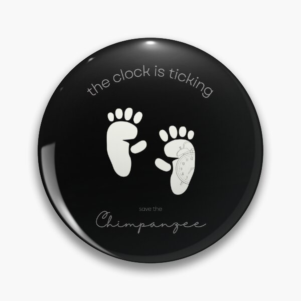 Item preview, Save The Chimpanzee The Clock is Ticking Fitted V-neck T-shirt designed and sold by MagicWolfStar.