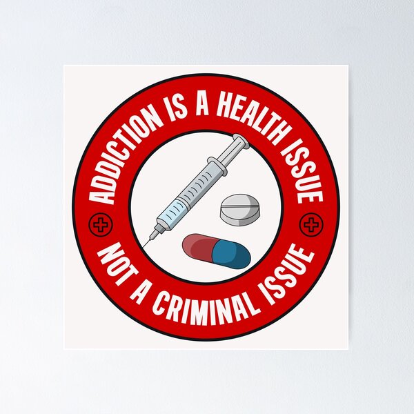 Item preview, Addiction Is A Health Issue Not A Criminal Issue - Decriminalise Drugs designed and sold by Picket Club.