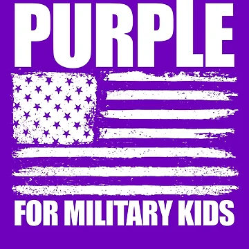 Imagen de la obra Purple Up For Military Kids American Flag Kids Purple Up Gear de DynamicDesign