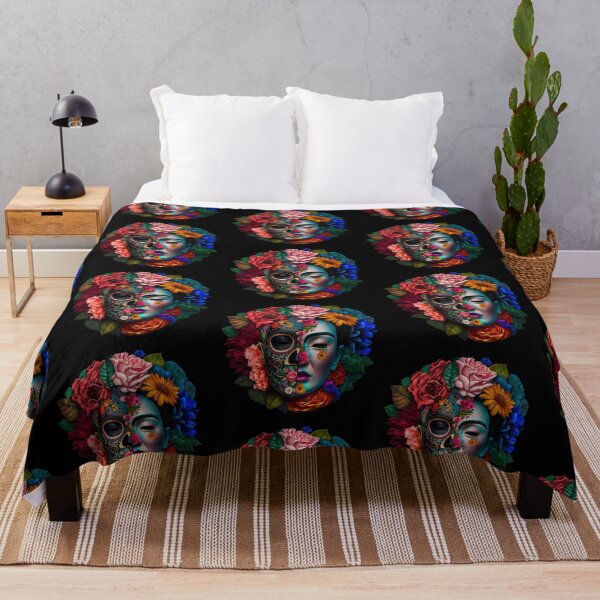 Item preview, Floral face kahlo motif 11 designed and sold by Christolamber.