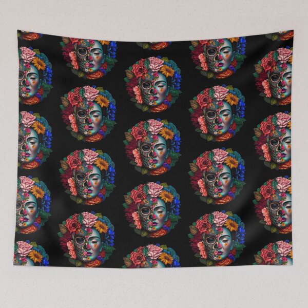 Item preview, Floral face kahlo motif 11 designed and sold by Christolamber.
