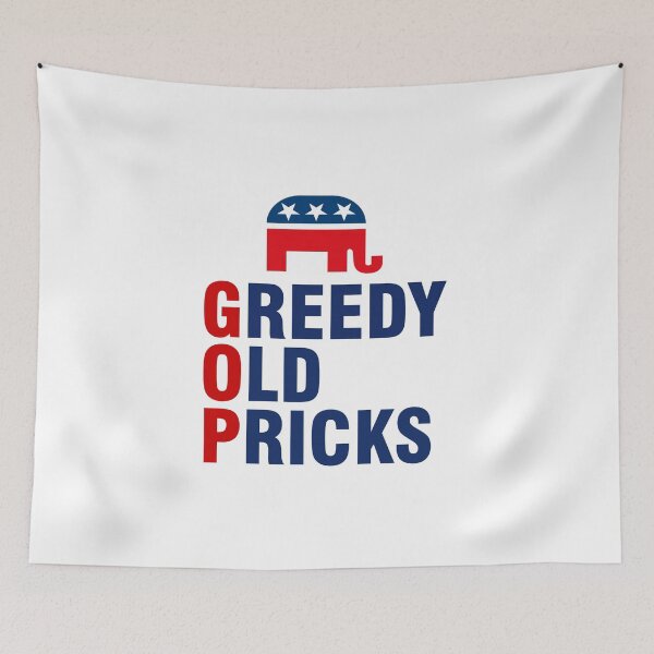 Item preview, GOP Greedy Old Pricks Funny Anti Republican designed and sold by allthetees.