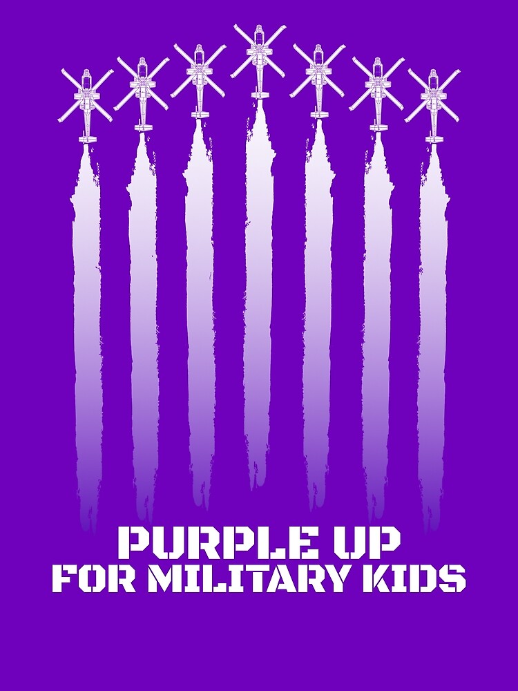 Thumbnail 3 von 3, Tuch, Purple Up For Military Kids Helicopters Purple Up Gear designt und verkauft von DynamicDesign.