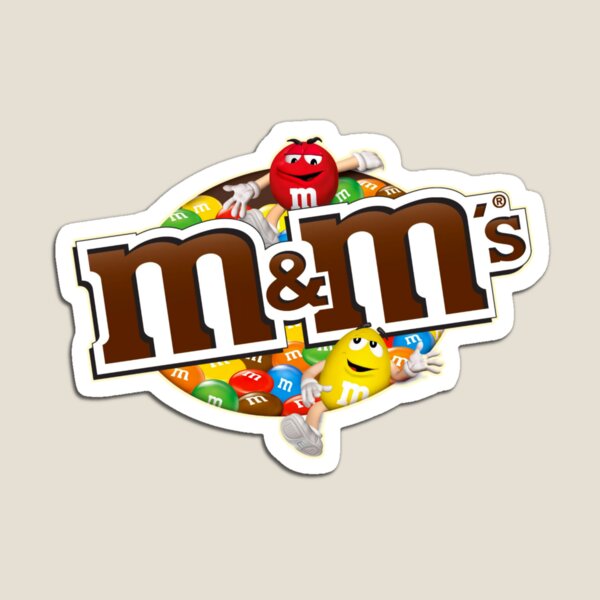 M&Ms Magnet - Red Yellow Green Blue Brown Orange - Candy - M and M