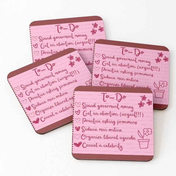 Item preview, Pink and Girly Liberal To-Do List designed and sold by Pink Ribbon.