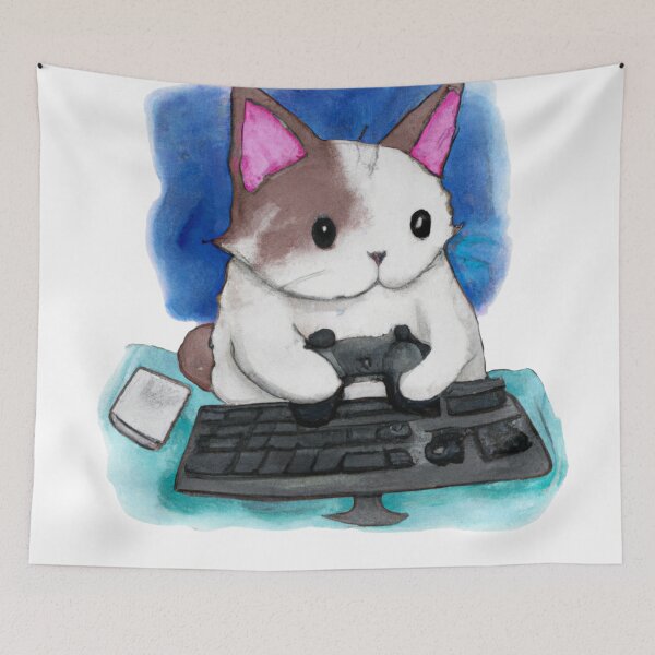 Item preview, Gamer Cat-Edited AI generated art designed and sold by Frostp.