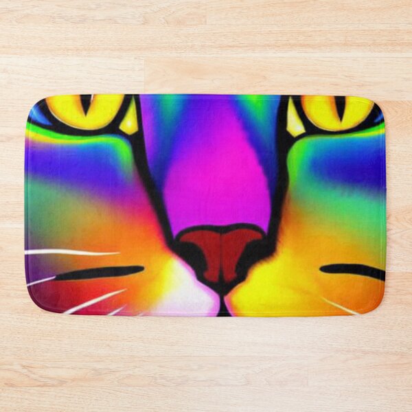 Item preview, Psychedelic Cat Head Graphic | AI Art designed and sold by itzbart.